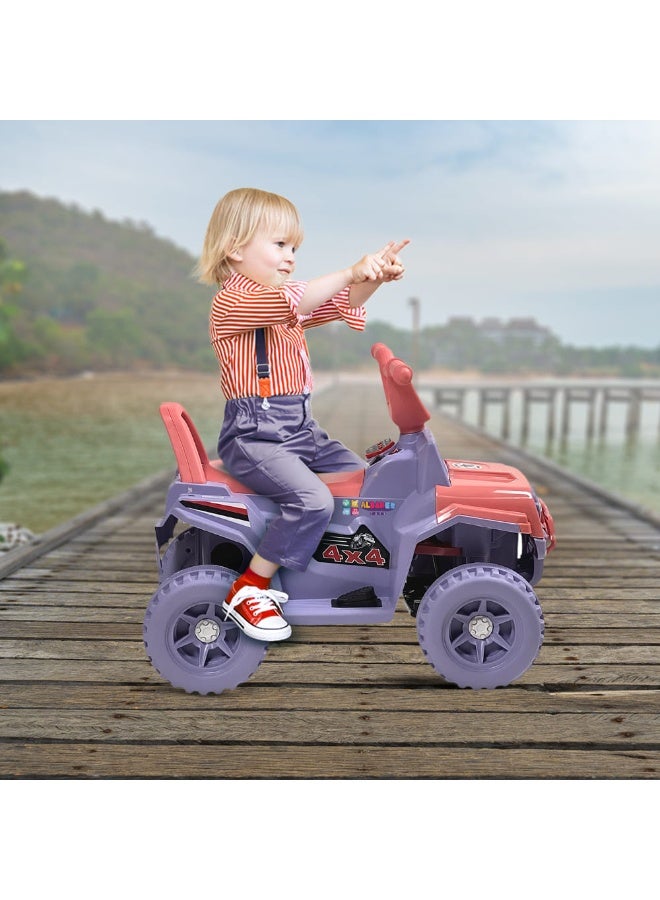AL BADER Kids Ride On Toy, Ride On 4 Wheel Motorcycle, Electric Bike with 6V Battery Operated Big motor, Off-Road Drive Vehicle Gift for Toddlers, Kids Power Riding Quad Bike For 2-6 Yers - Image 4